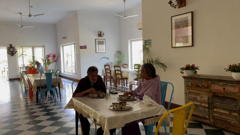 Sattvic cafe at the best ayurveda hospital near Delhi, Vrindavan Ayurveda Chikitsalayam