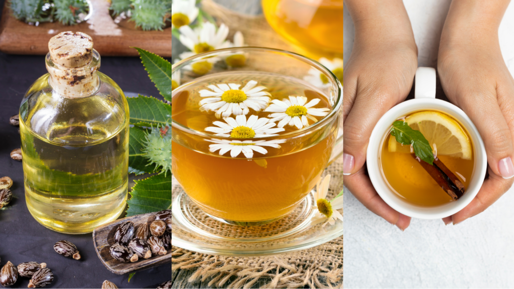 Kadha, Chamomile tea, and castor oil are excellent stomach pain in toddlers home remedies that parents should follow